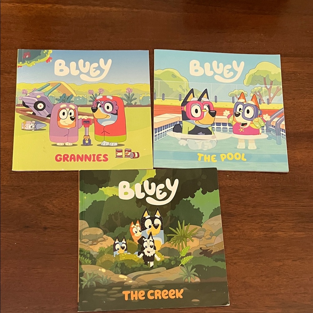 Bluey Kids Learning Toy Book Set - Grannies, The Pool, The Creek
